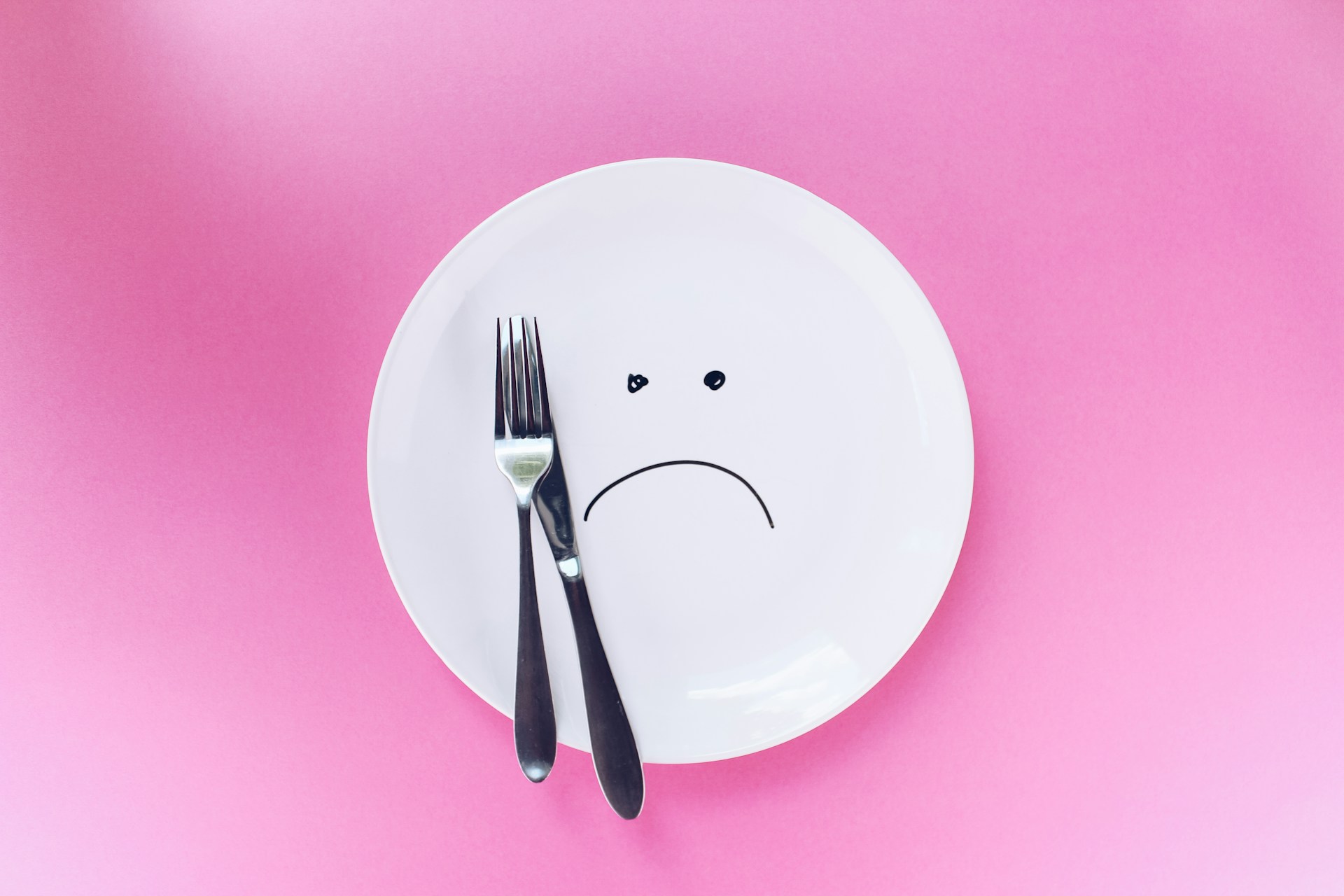 plate with a sad face